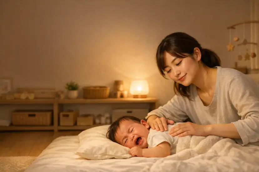 夜泣き対策｜月齢別の原因とモンテッソーリ流・安眠環境の整え方（生後4ヶ月〜1歳）